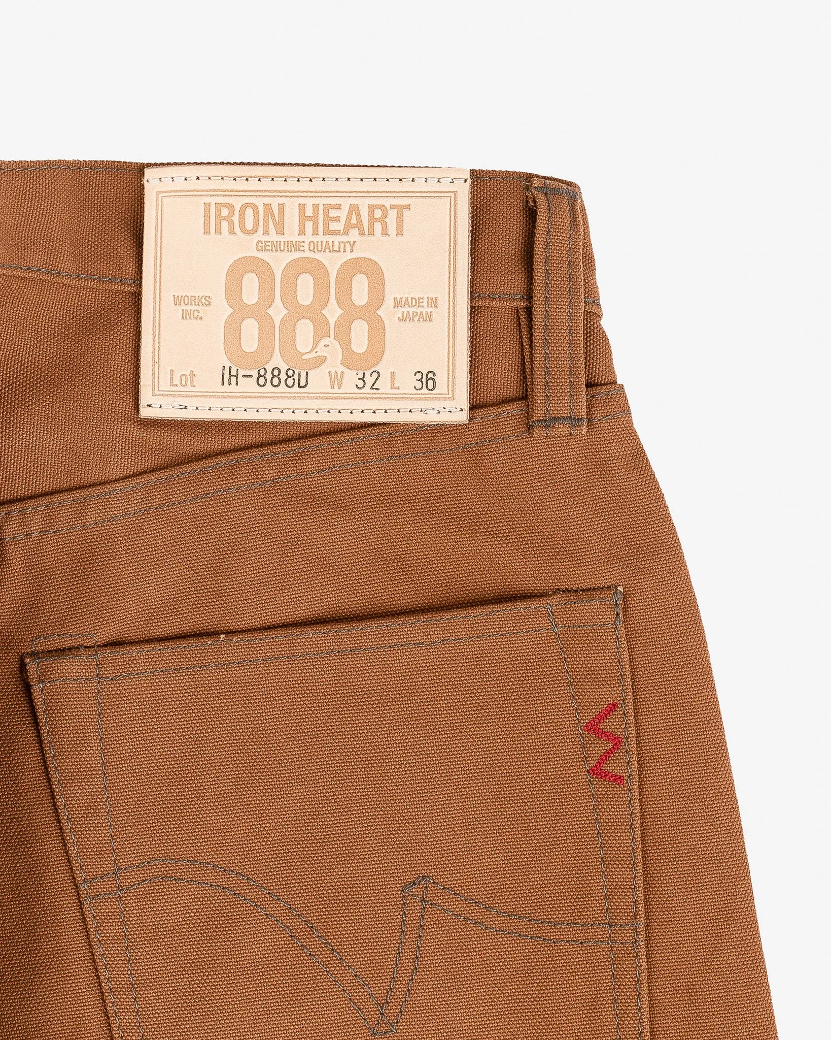 17oz Duck Relaxed Tapered Cut Jeans - Brown