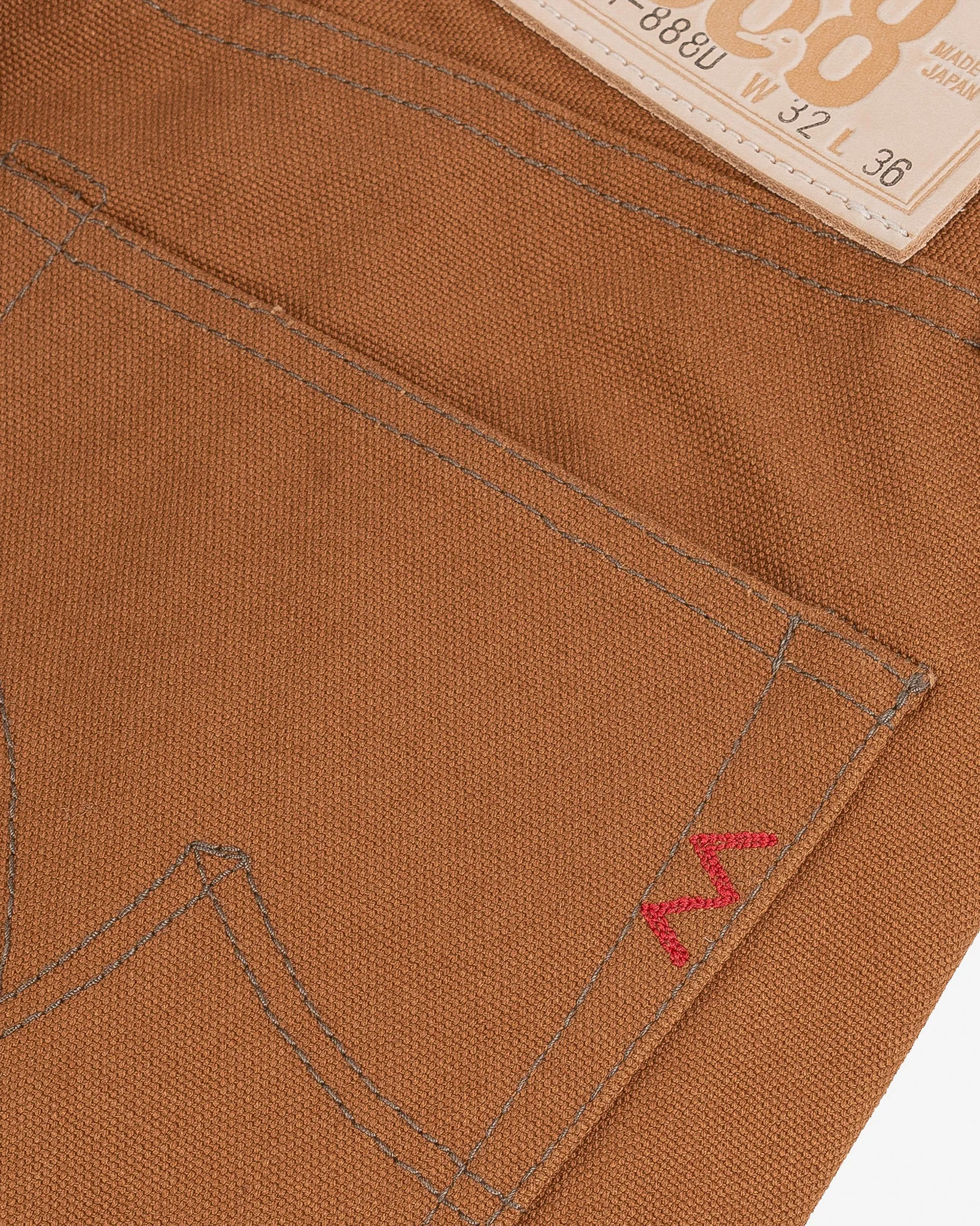 17oz Duck Relaxed Tapered Cut Jeans - Brown