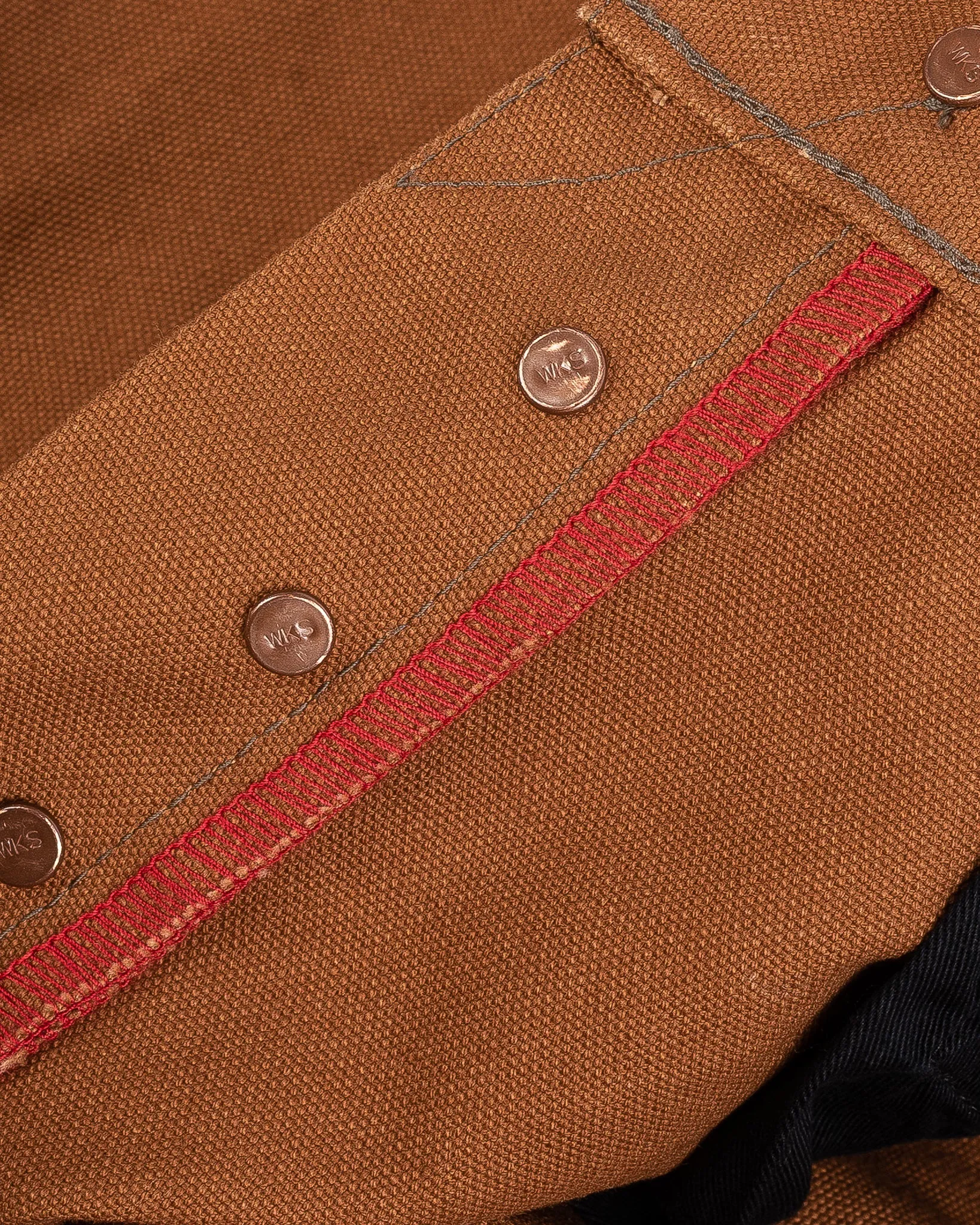 17oz Duck Relaxed Tapered Cut Jeans - Brown