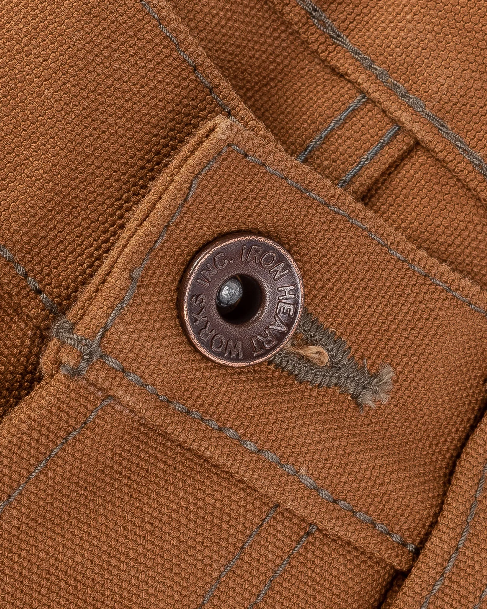 17oz Duck Relaxed Tapered Cut Jeans - Brown