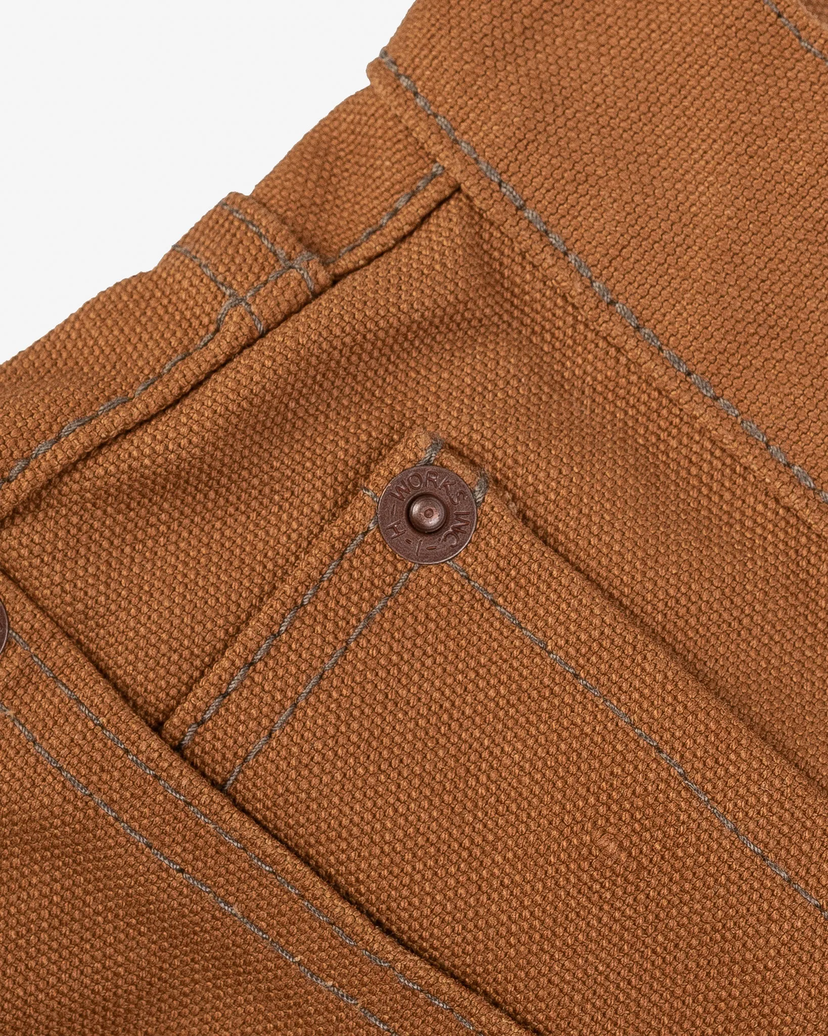 17oz Duck Relaxed Tapered Cut Jeans - Brown