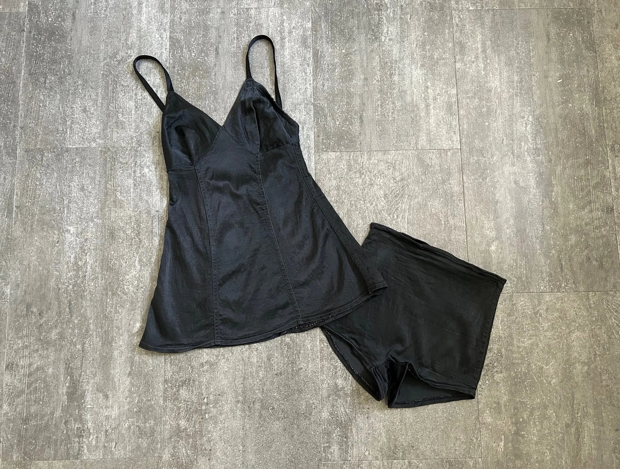 1930s 1940s swimwear set . vintage playsuit set . size xxs to s