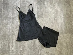 1930s 1940s swimwear set . vintage playsuit set . size xxs to s