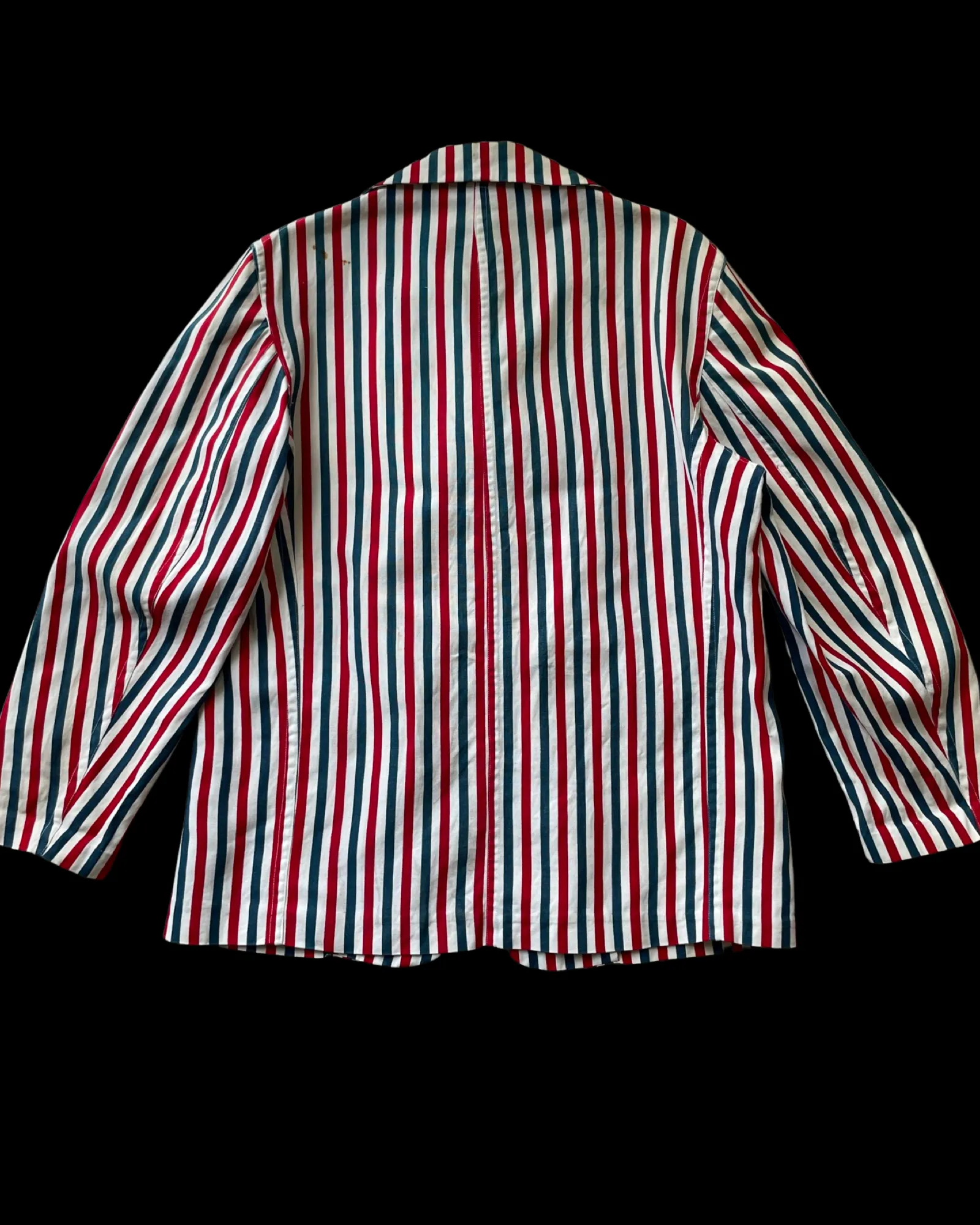 1940s Americana Striped Cotton Twill Jacket