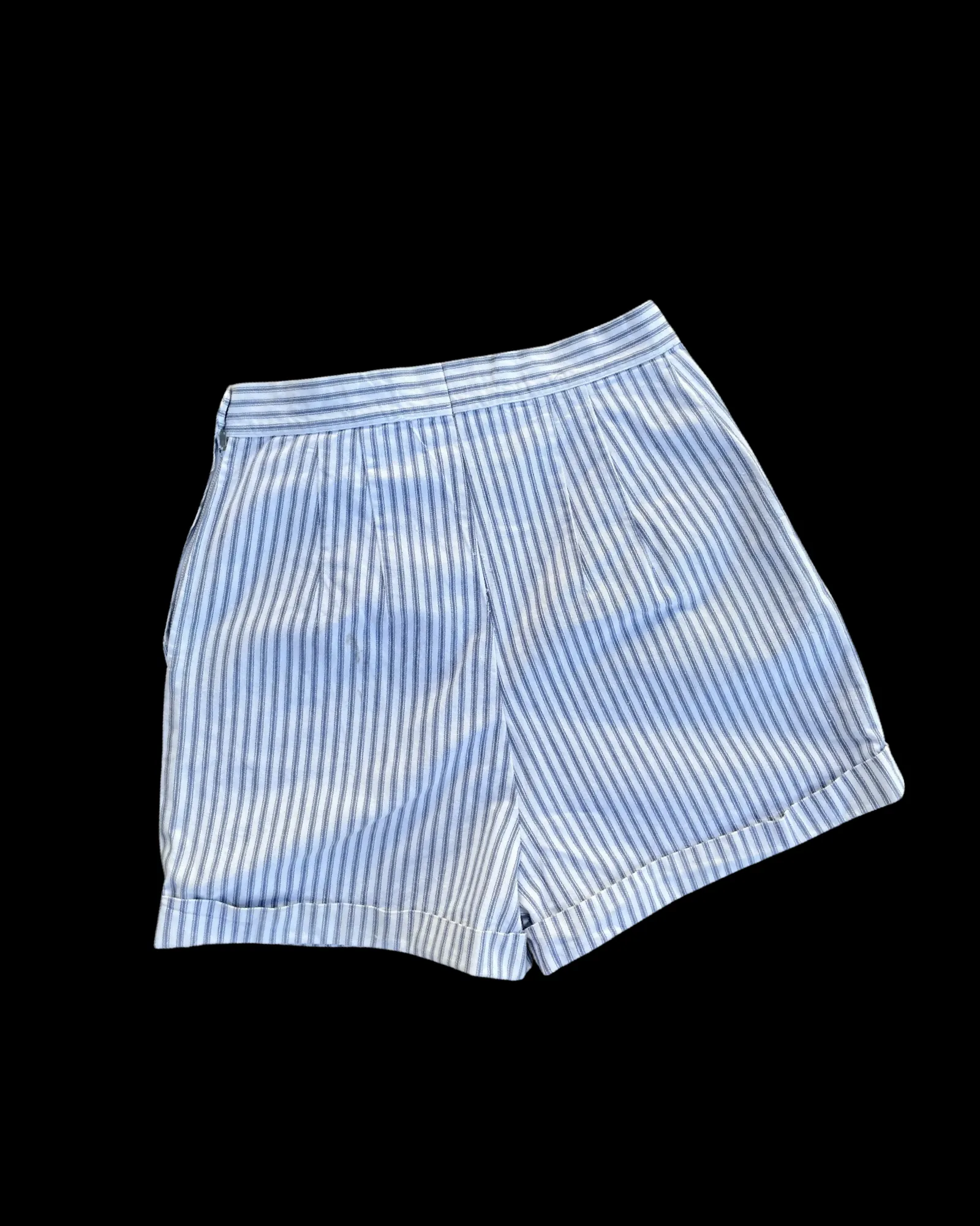1950s Ticking Stripe Western Side Zip Shorts