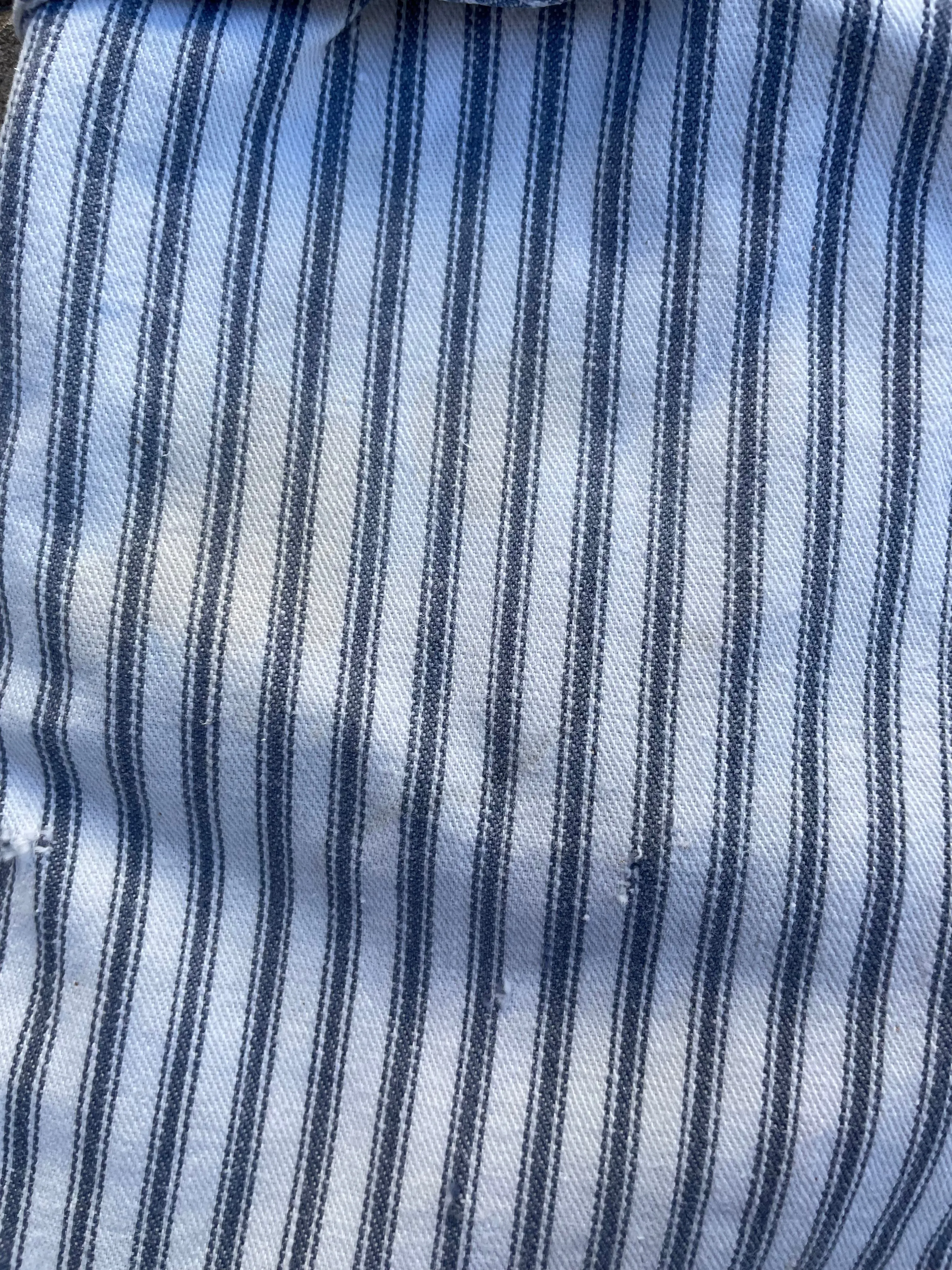 1950s Ticking Stripe Western Side Zip Shorts
