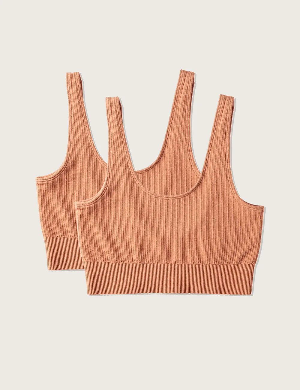 2-Pack Ribbed Seamless Bra