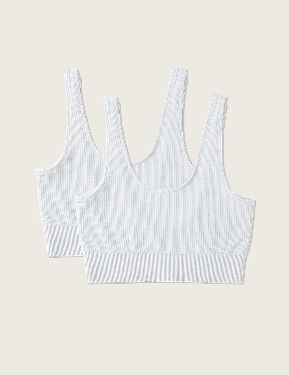 2-Pack Ribbed Seamless Bra