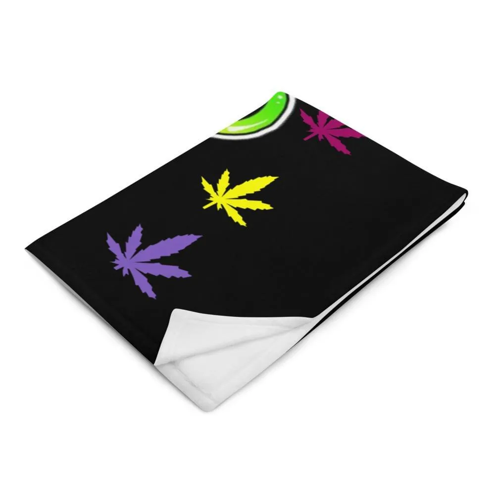 420 Gets Stoned Throw Blanket - Leaves