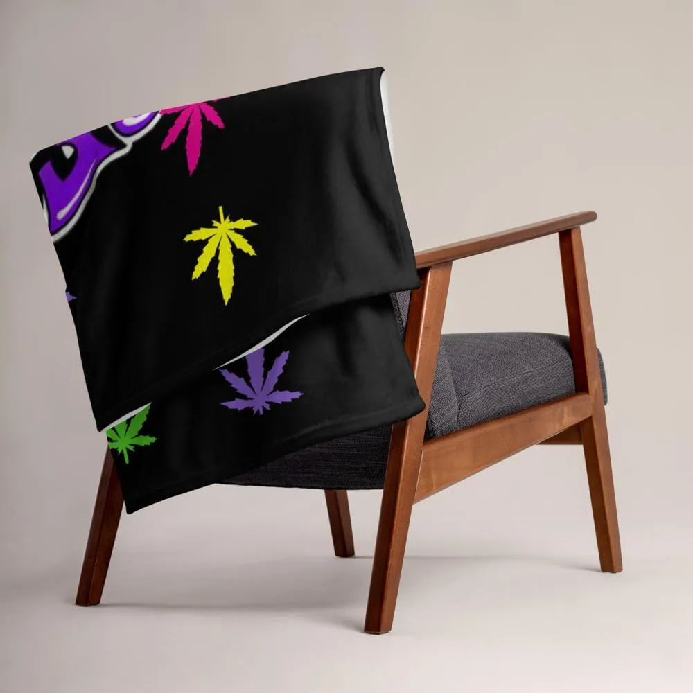 420 Gets Stoned Throw Blanket - Leaves