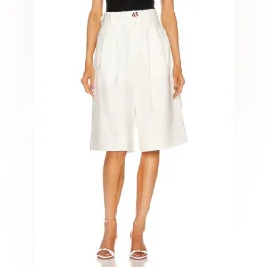 $495 Nicholas Amy Short Culottes Trousers White Cream Ivory‎ loose wide leg long