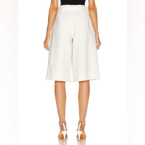 $495 Nicholas Amy Short Culottes Trousers White Cream Ivory‎ loose wide leg long