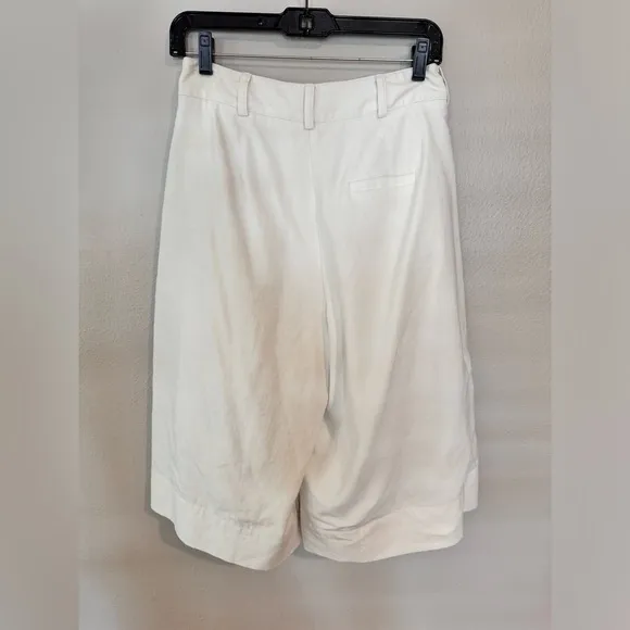 $495 Nicholas Amy Short Culottes Trousers White Cream Ivory‎ loose wide leg long