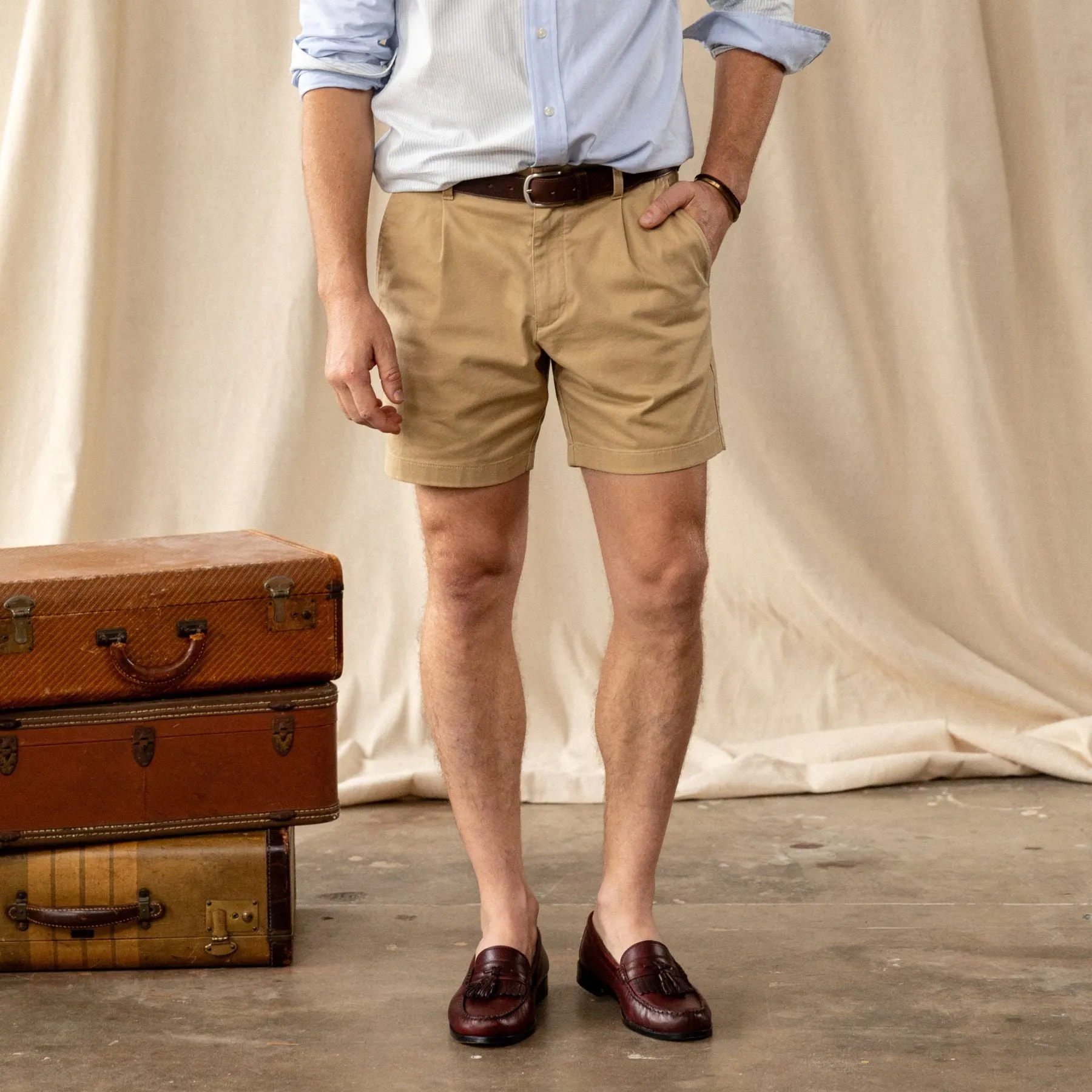 7” Pleated Gold School Chino Short - 160th Anniversary Edition