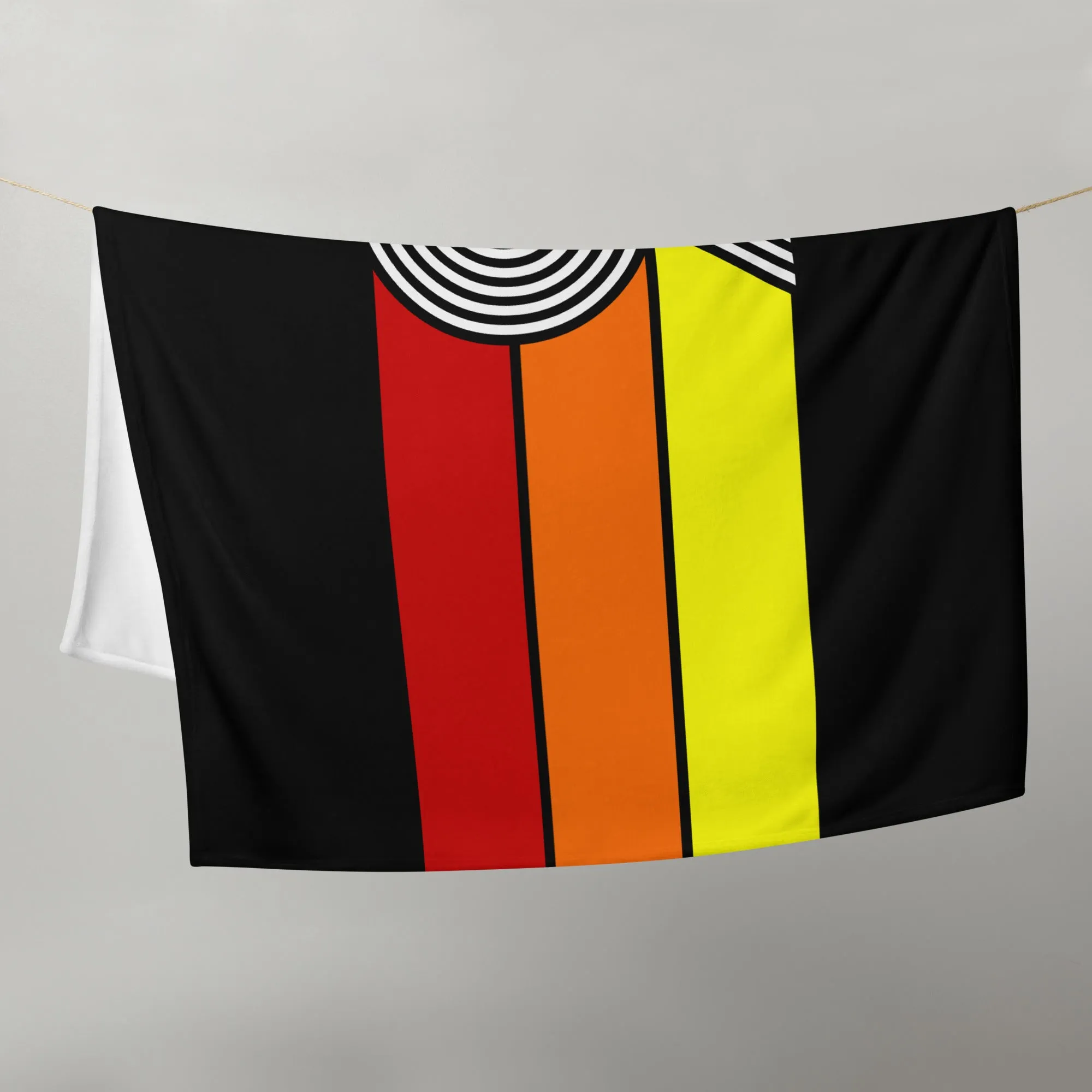 76 - Retro 1976 Tri-Line 50″×60″ Throw Blanket