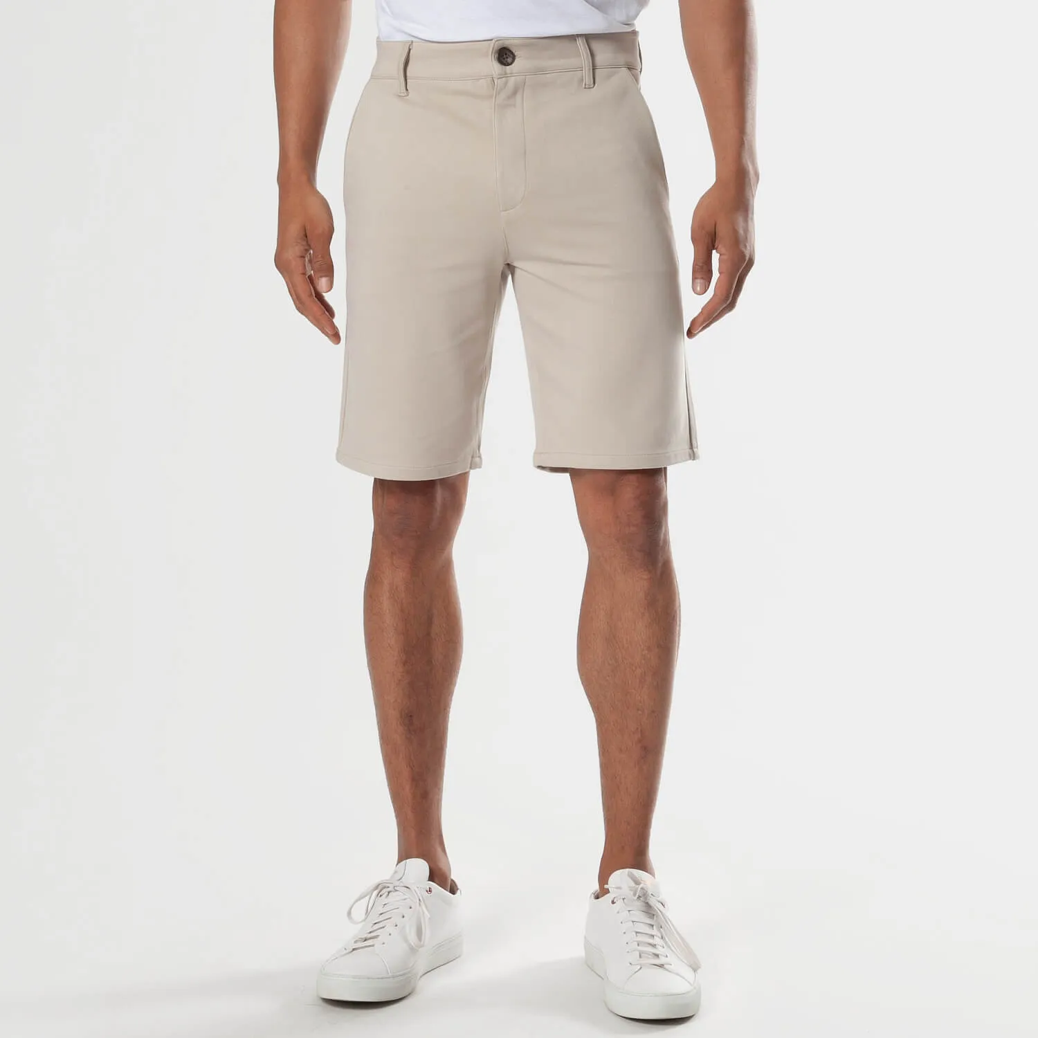 9" Black & Sandstone Comfort Knit Chino Shorts 2-Pack