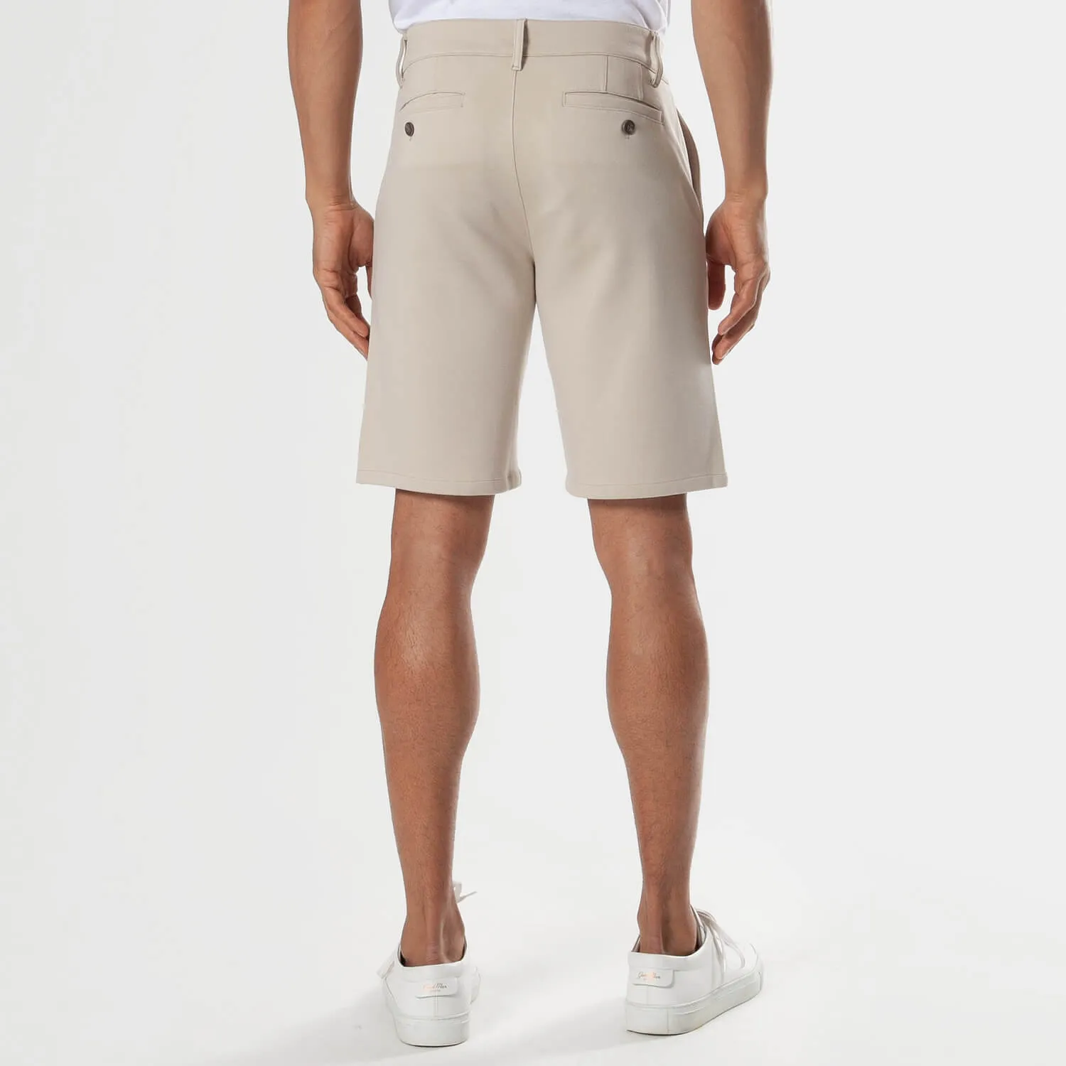 9" Black & Sandstone Comfort Knit Chino Shorts 2-Pack