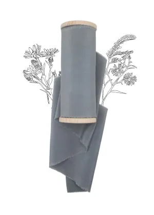 Adriatic Blue Silk Ribbon in Crepe de Chine
