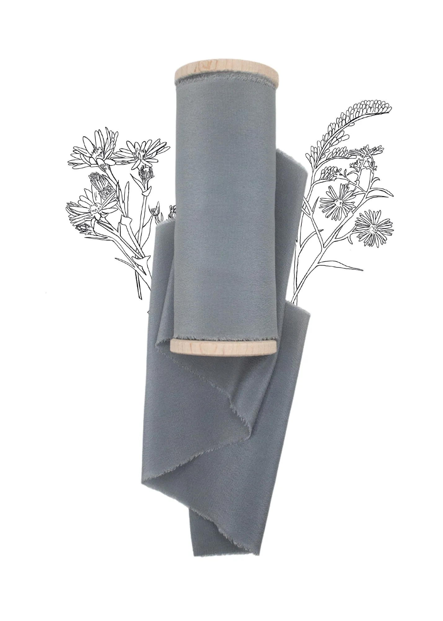 Adriatic Blue Silk Ribbon in Crepe de Chine