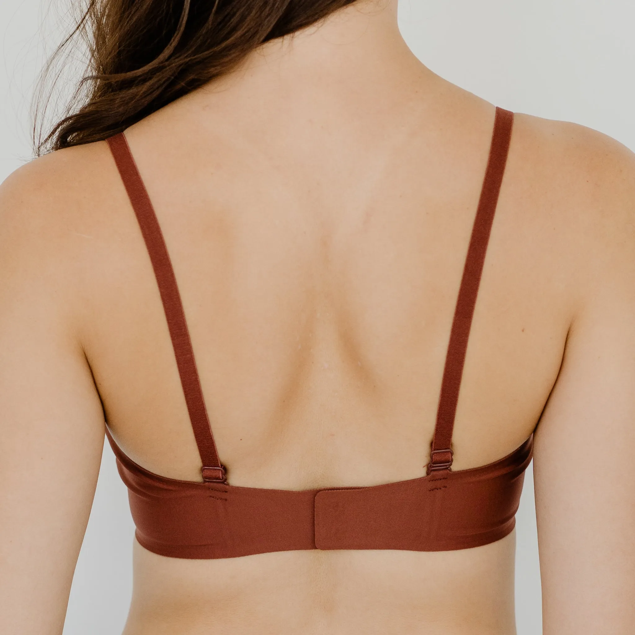 Air-ee Seamless Bra in Brick - Square Neck (Superfine) (Size XL Only)