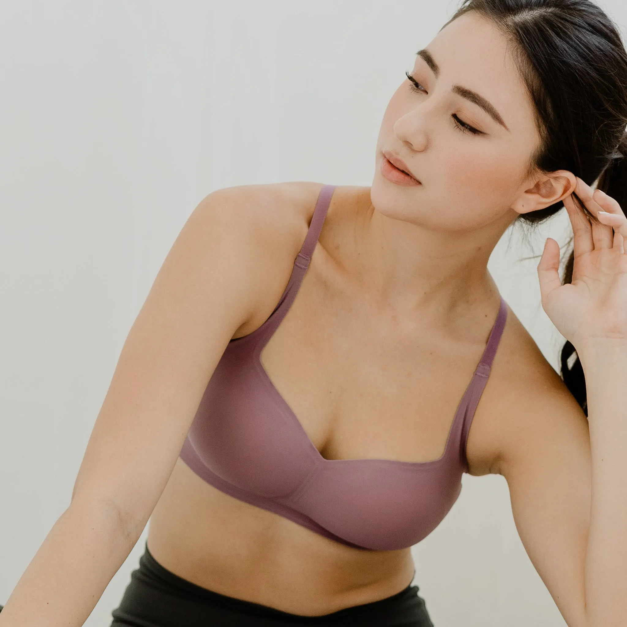 Air-ee Seamless Bra in Lilac - Square Neck (Superfine) (Size XL Only)