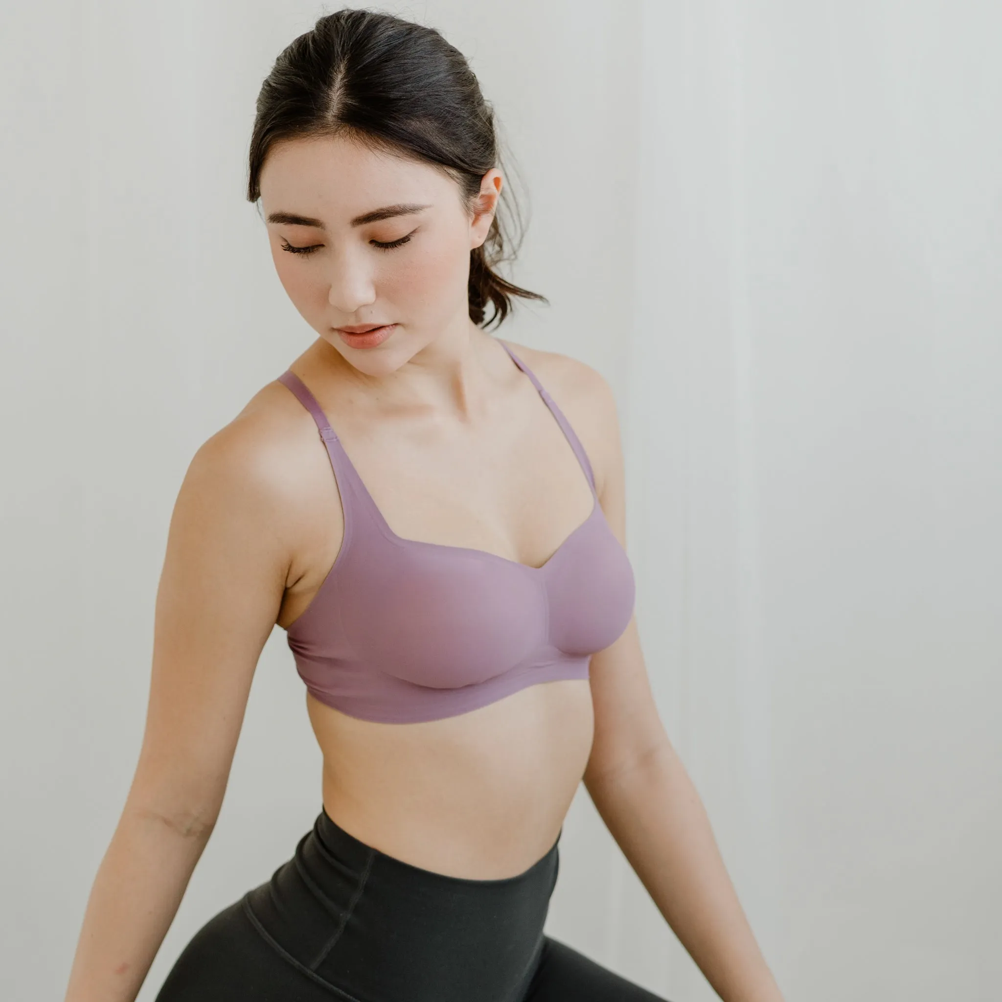 Air-ee Seamless Bra in Lilac - Square Neck (Superfine) (Size XL Only)