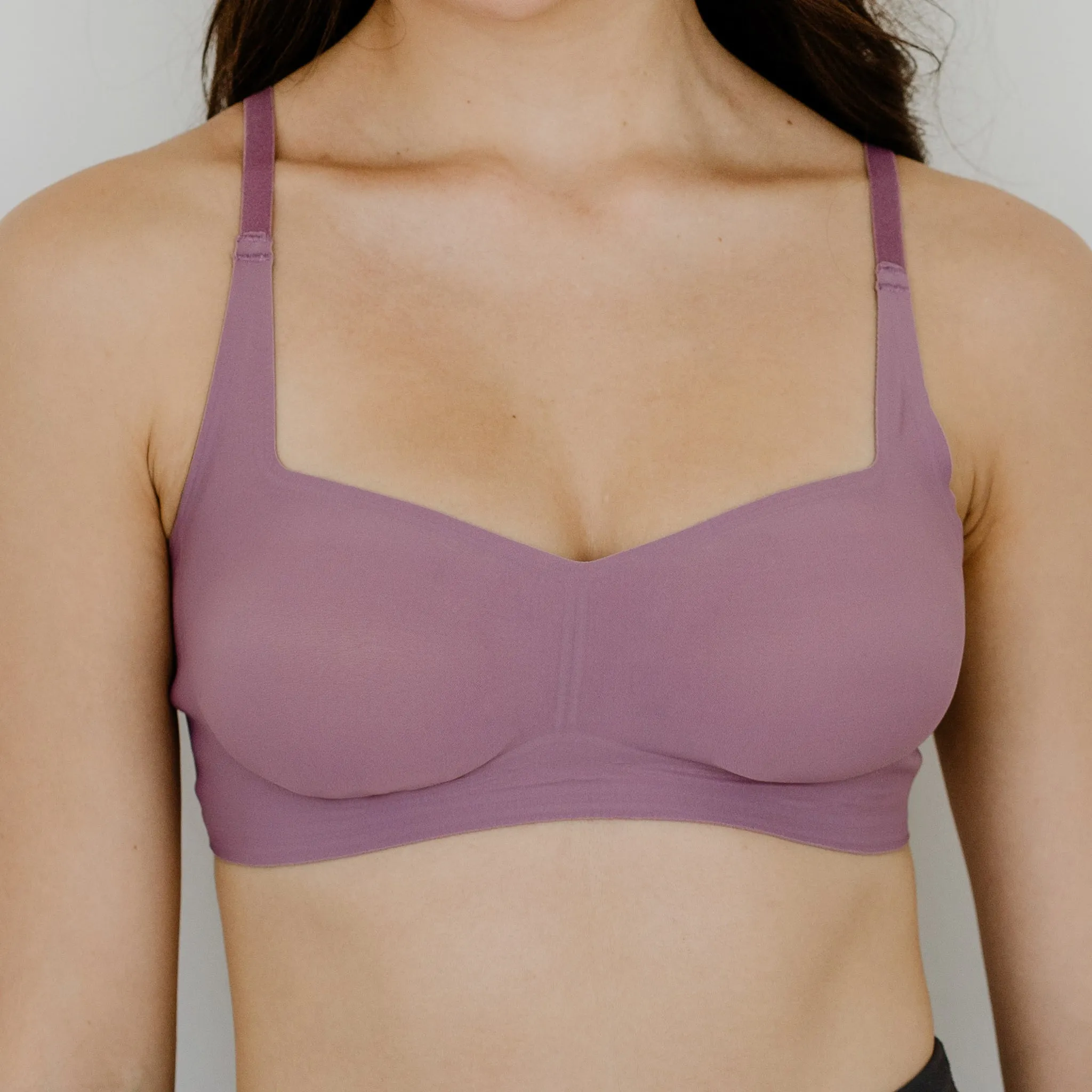 Air-ee Seamless Bra in Lilac - Square Neck (Superfine) (Size XL Only)