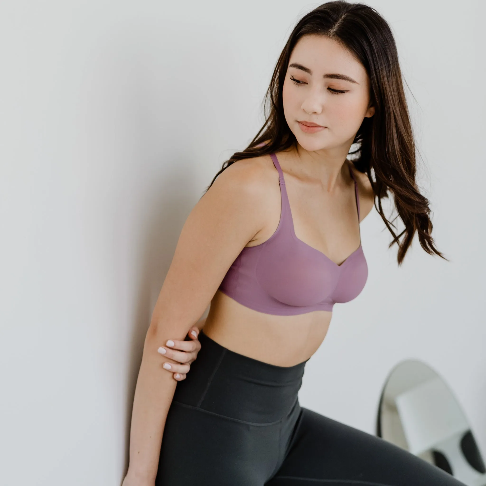 Air-ee Seamless Bra in Lilac - Square Neck (Superfine) (Size XL Only)