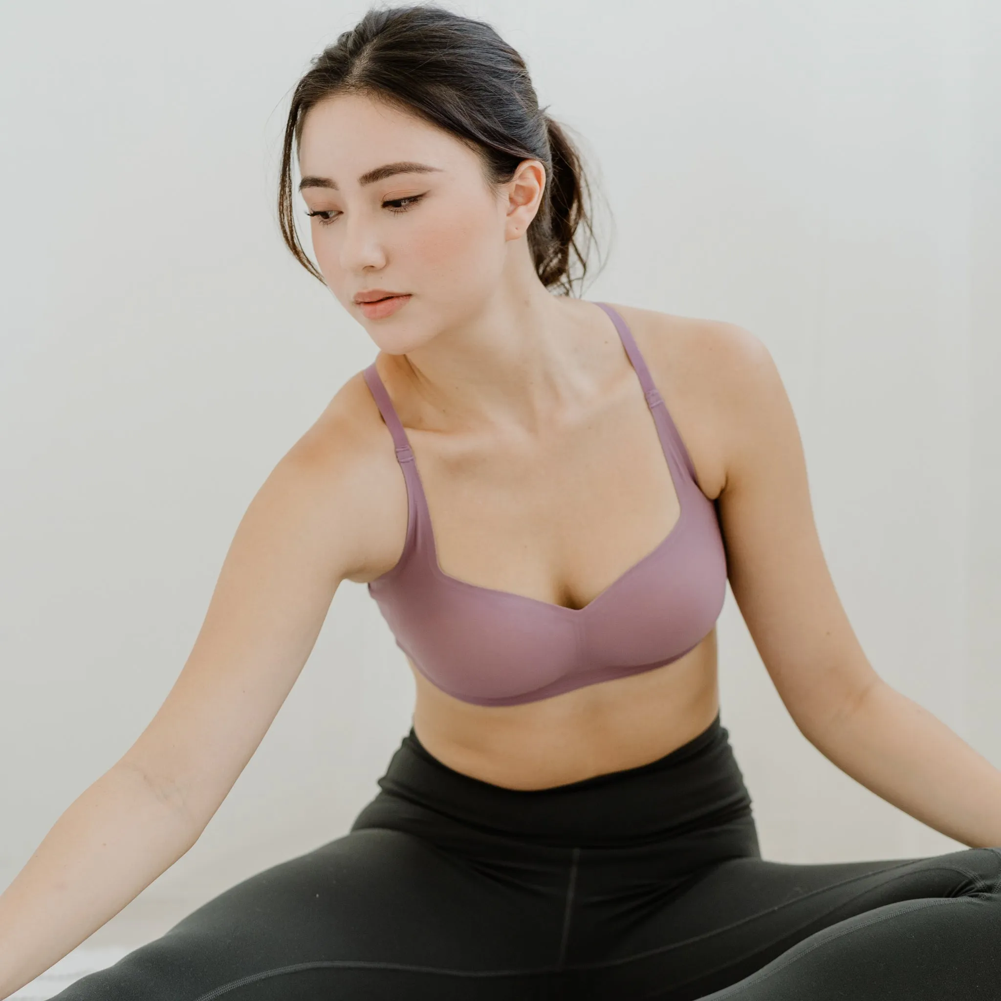 Air-ee Seamless Bra in Lilac - Square Neck (Superfine) (Size XL Only)
