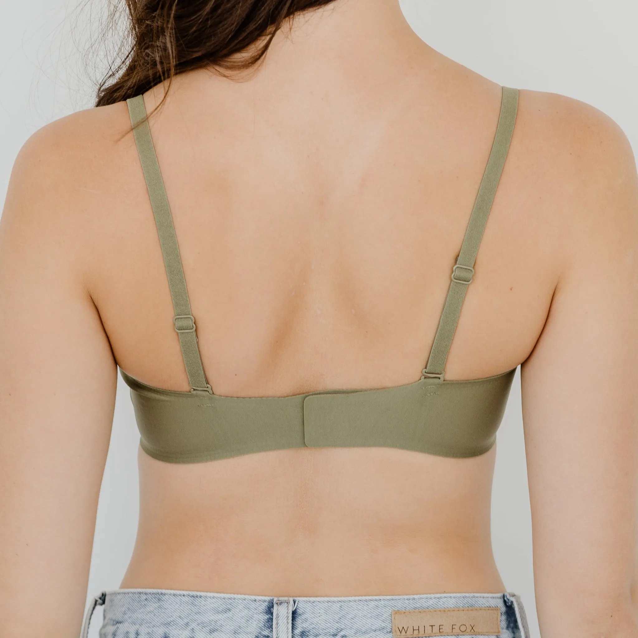 Air-ee Seamless Bra in Sage - Square Neck (Superfine) (Size XL Only)