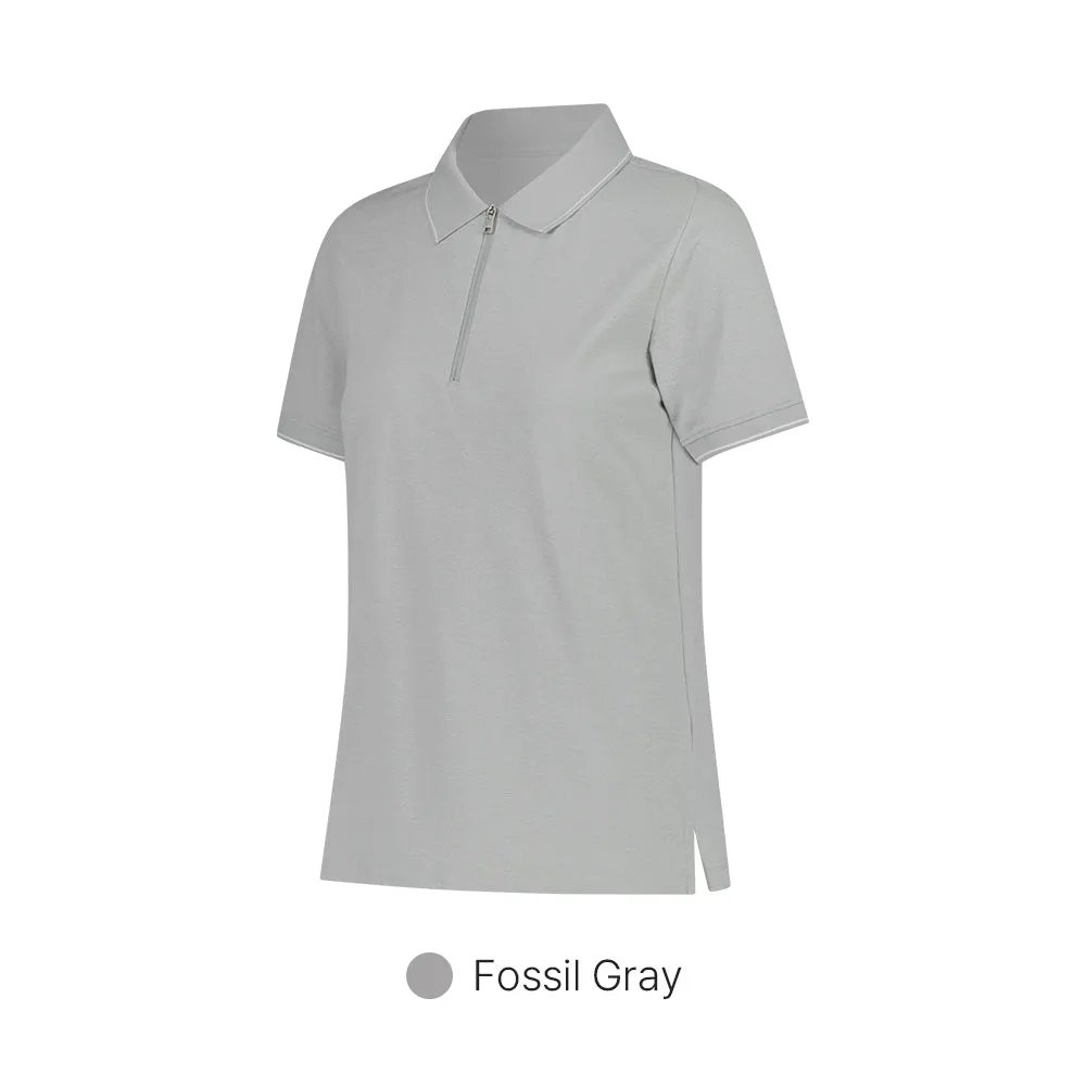 Airy Fit Half-Zip Short Sleeve Polo Shirt