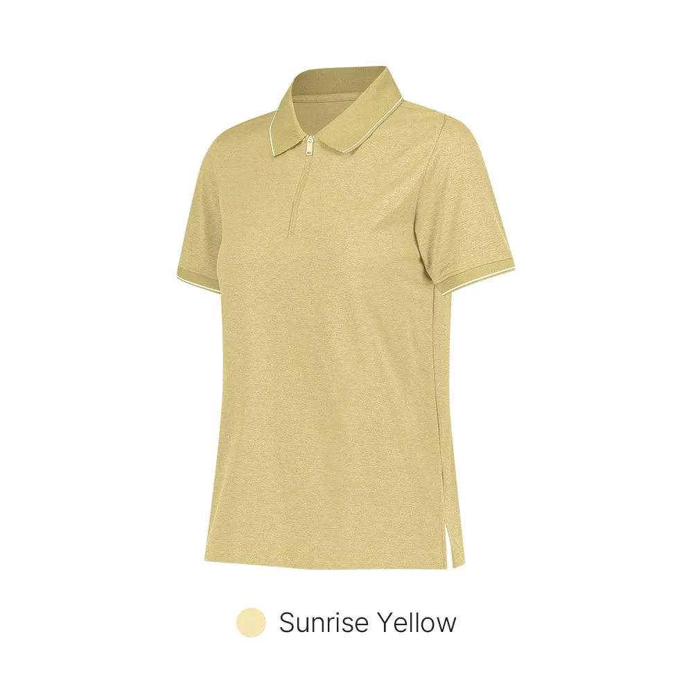 Airy Fit Half-Zip Short Sleeve Polo Shirt