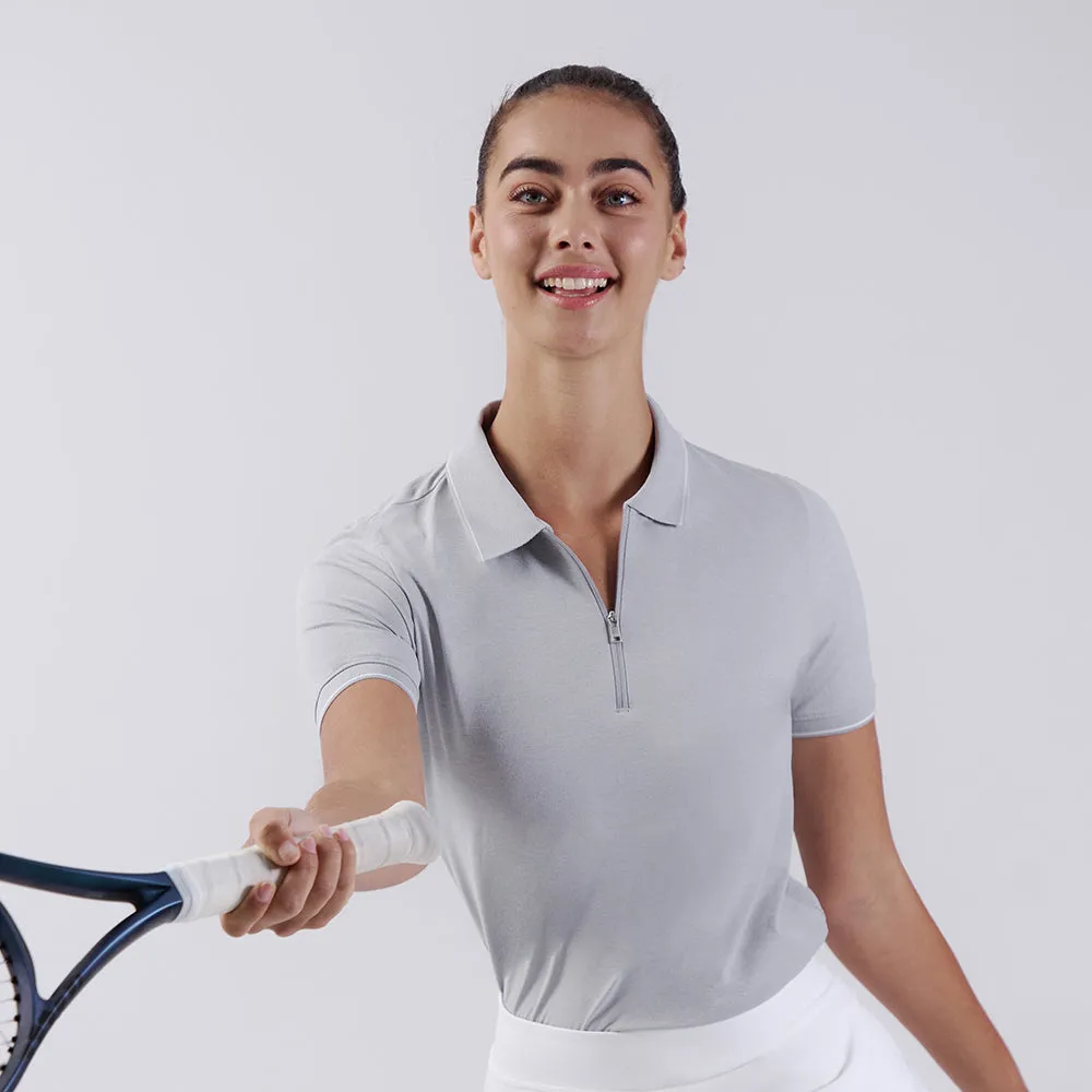 Airy Fit Half-Zip Short Sleeve Polo Shirt