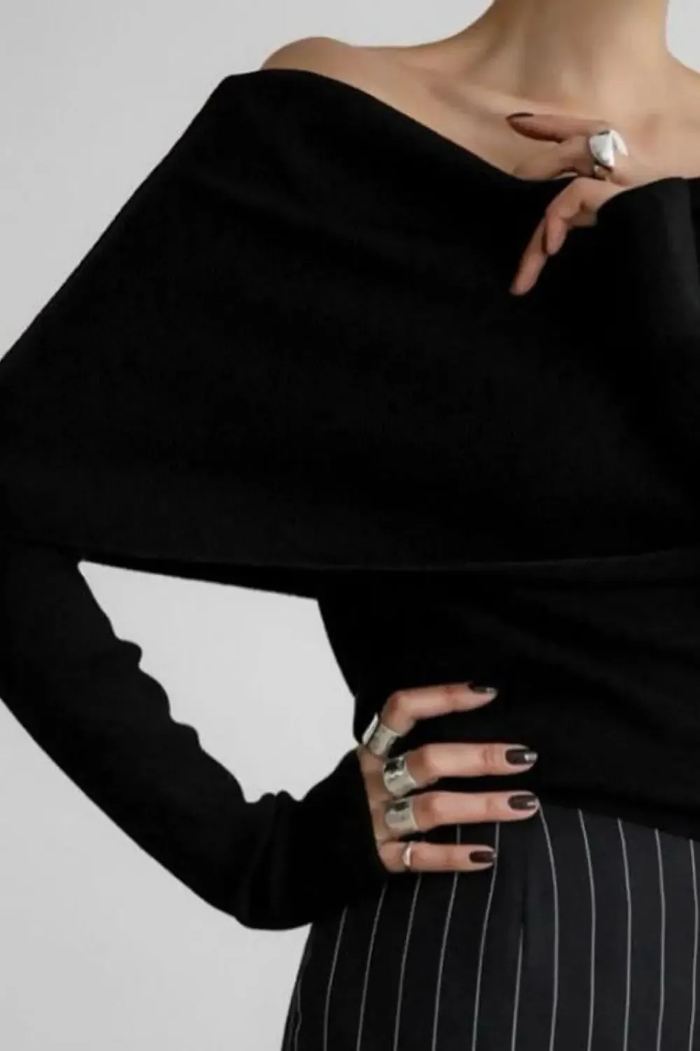 'Alora' Off Shoulder Soft Knit Top