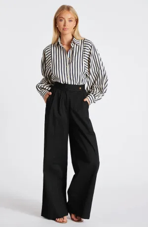 Aly Striped Top-Navy
