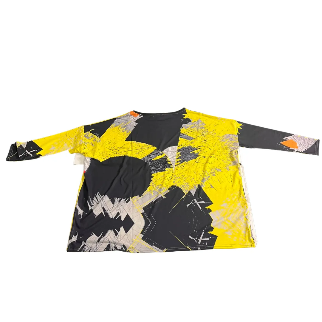 Andrea Geer Oversized Tee - Yellow Lines