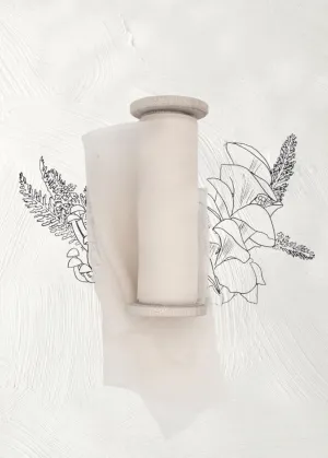 Antiqued White Silk Ribbon - Gauze, Naturally Dyed