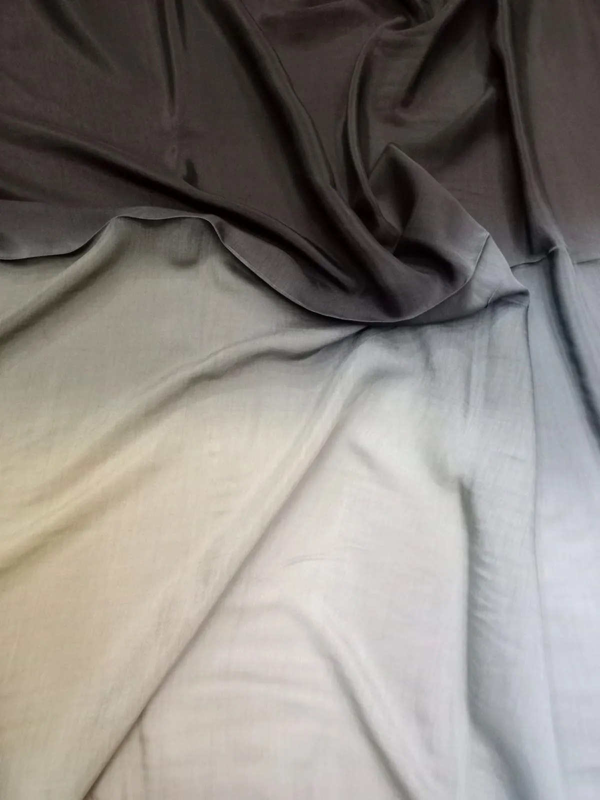 Artisanal Hand Dyed Soft Modal Muslin Mul Silk Ombre Shaded Fabric