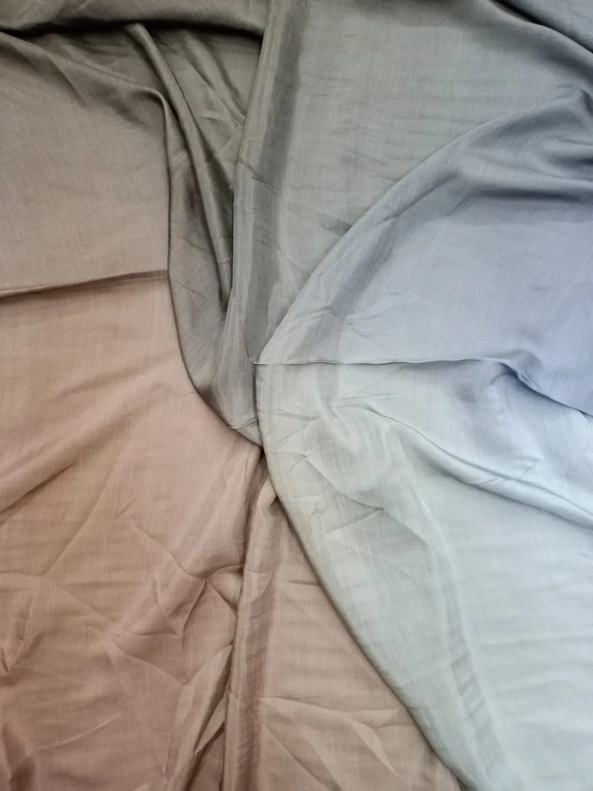 Artisanal Hand Dyed Soft Modal Muslin Mul Silk Ombre Shaded Fabric