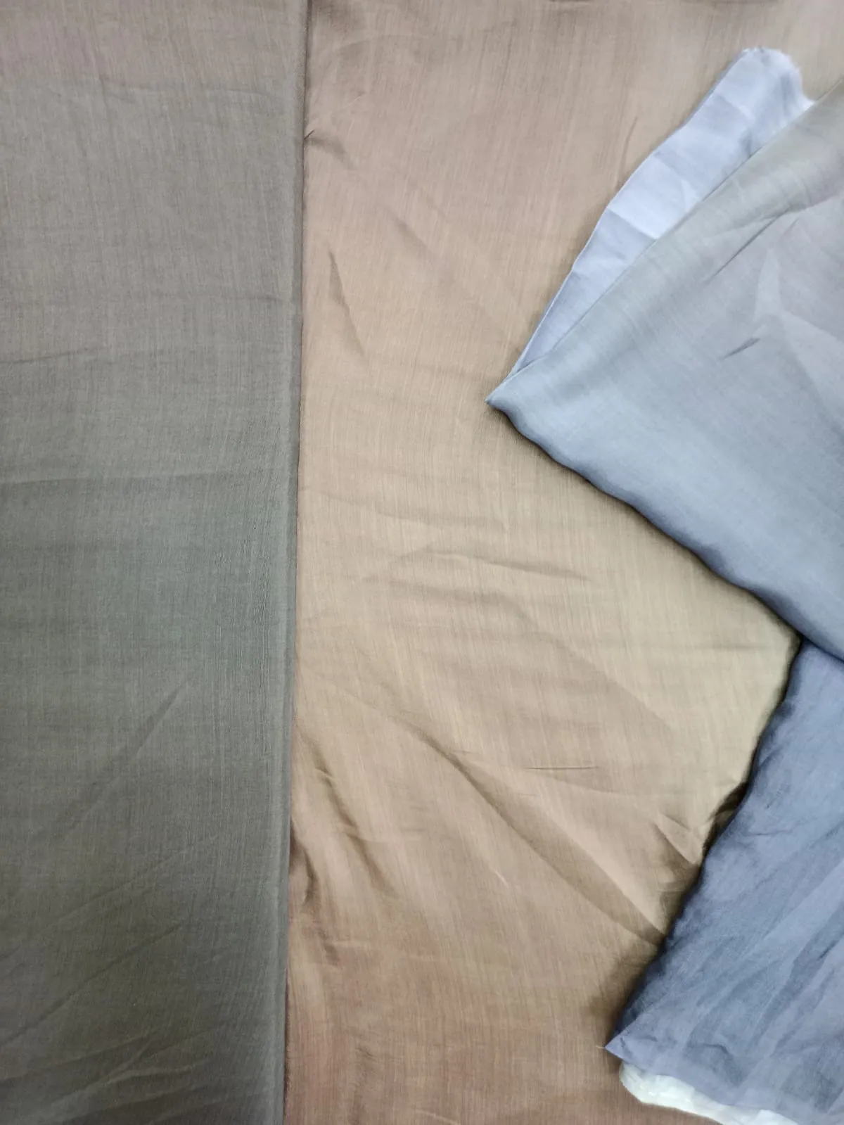 Artisanal Hand Dyed Soft Modal Muslin Mul Silk Ombre Shaded Fabric