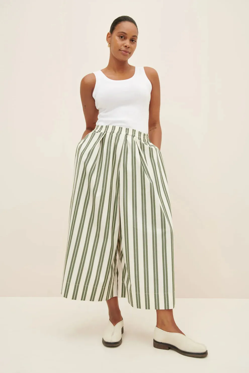 Athena Pant | Kowtow | Forest Stripe