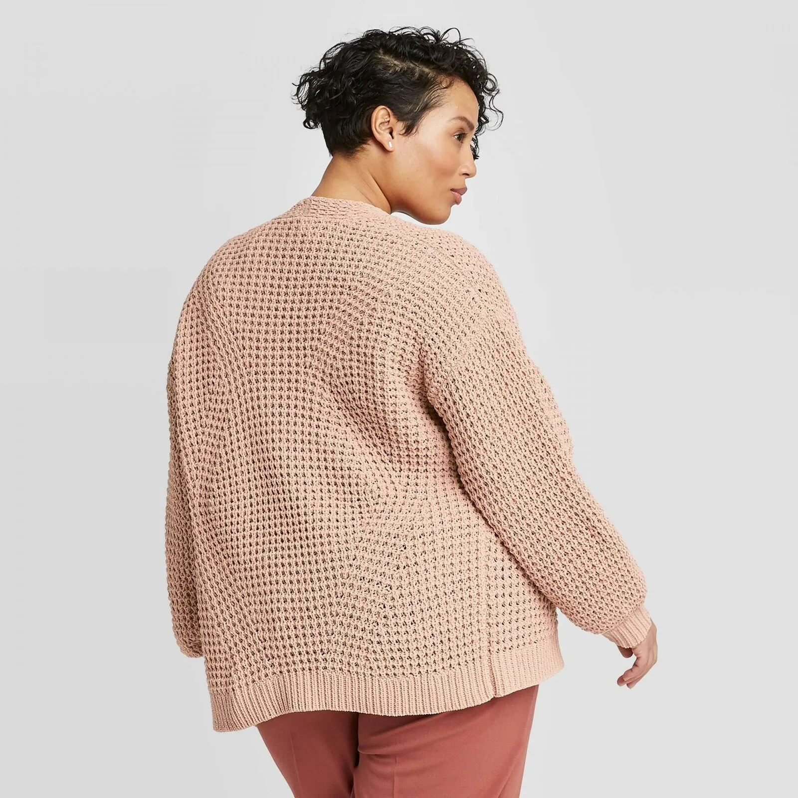 Ava & Viv Women's Plus Size Long Sleeve Open Neck Cardigan