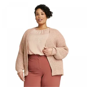 Ava & Viv Women's Plus Size Long Sleeve Open Neck Cardigan