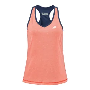 Babolat Play Womens Badminton Tank Top - Fluo Strike / Estate Blue