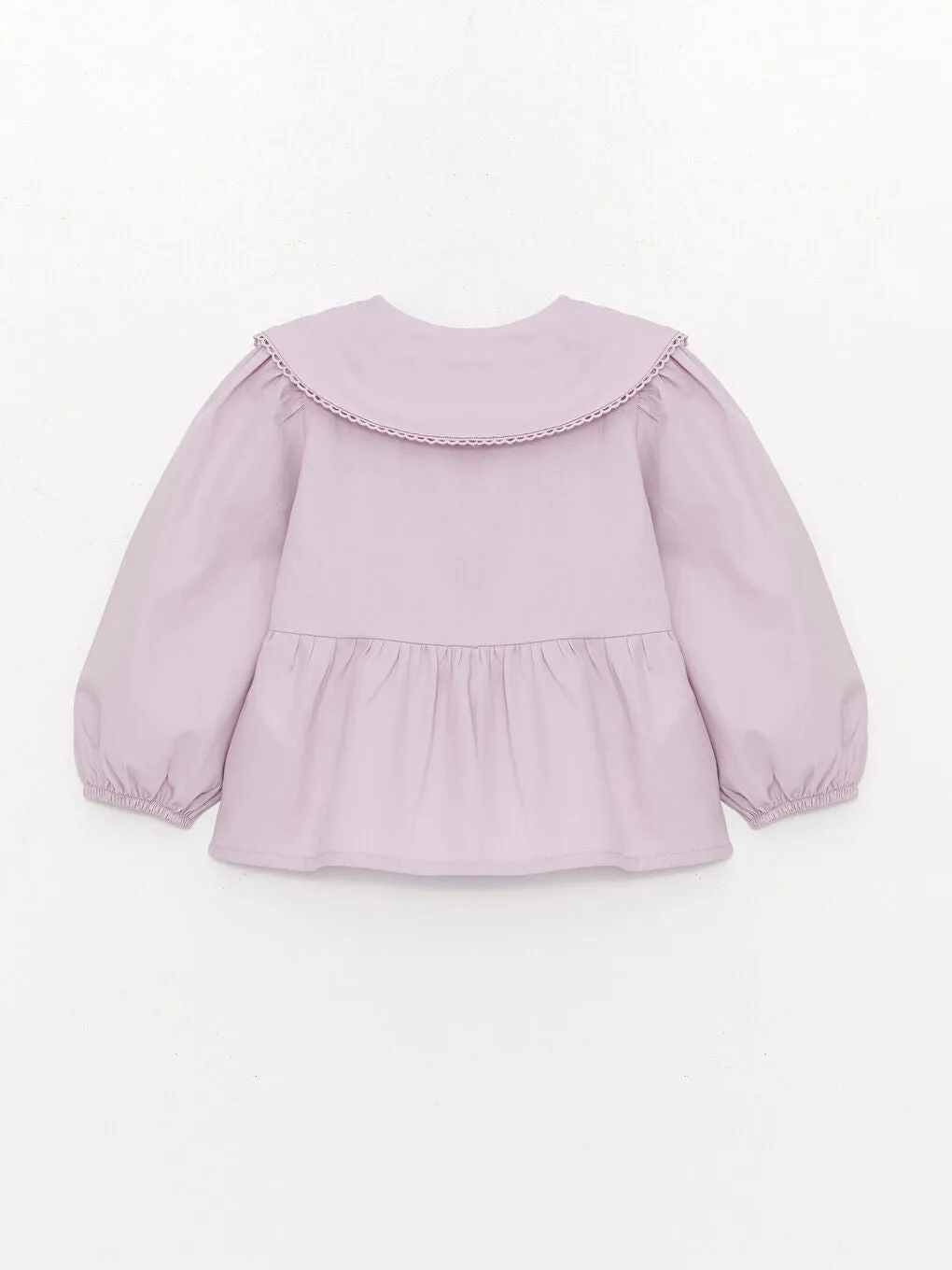 Baby Collar Long Sleeve Basic Baby Girl Shirt