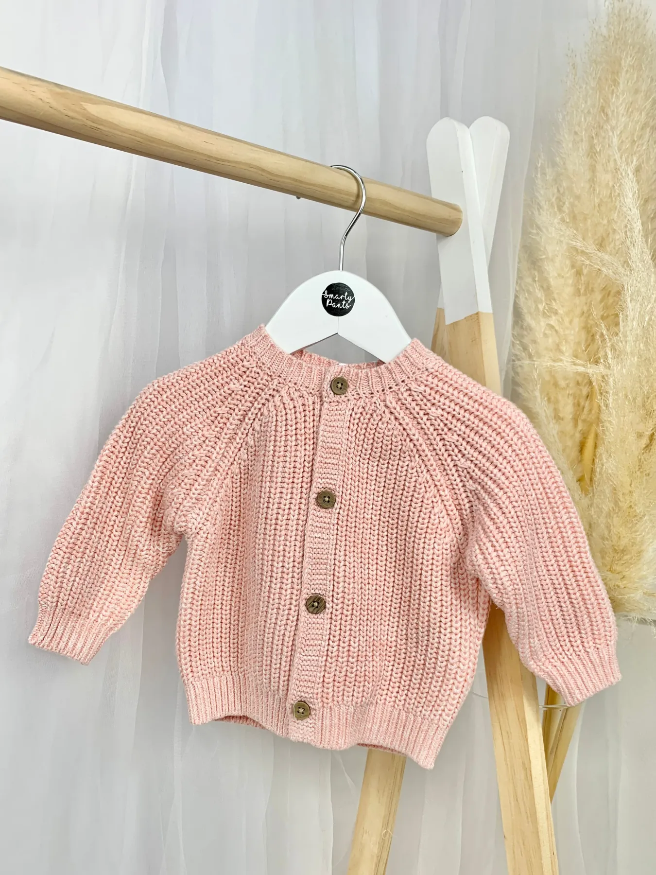 Baby Girl 'Hello' Pink Cardigan