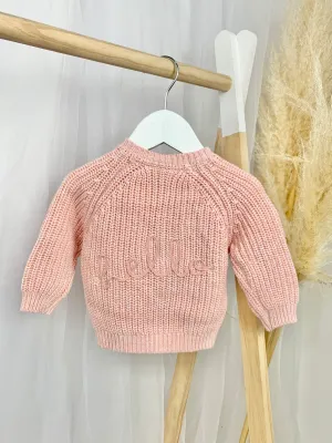 Baby Girl 'Hello' Pink Cardigan