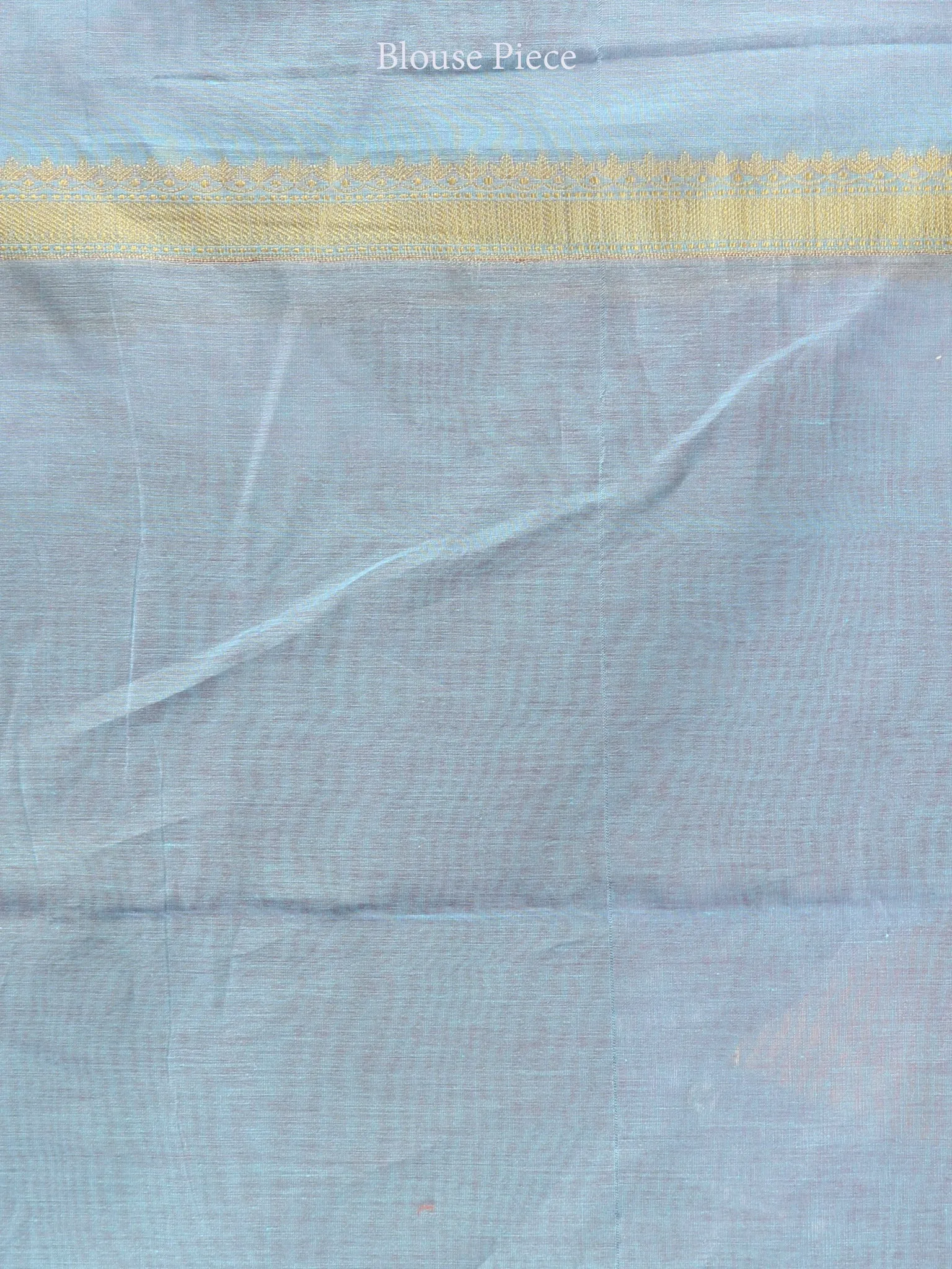 Banarasee Chanderi Silk Saree With Zari & Resham Border - Silver Grey Golden - S031704352