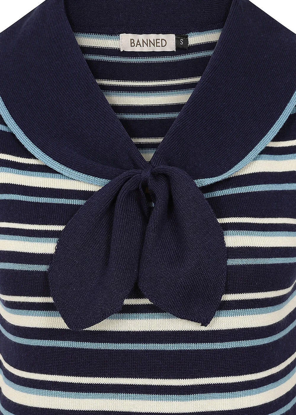 Banned Maisie Stripped Jumper Navy Blue