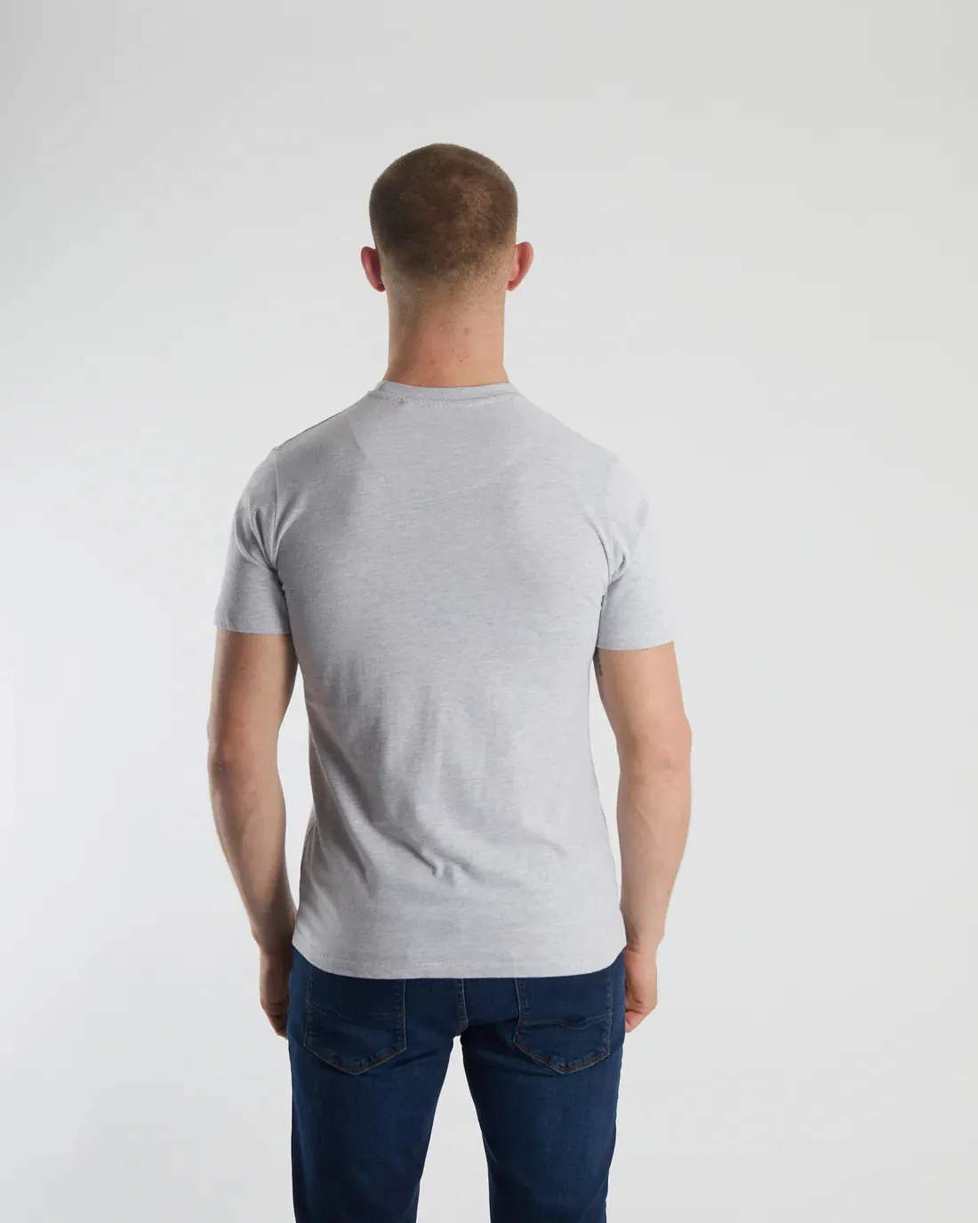 Basic Caden O Neck Tee | Pebble